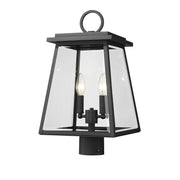 Z-Lite - 521PHMR-BK - Two Light Outdoor Post Mount Fixture - Broughton - Black