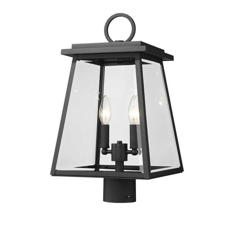 Z-Lite - 521PHMR-BK - Two Light Outdoor Post Mount Fixture - Broughton - Black