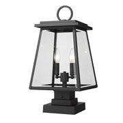 Z-Lite - 521PHMS-SQPM-BK - Two Light Outdoor Pier Mounted Fixture - Broughton - Black