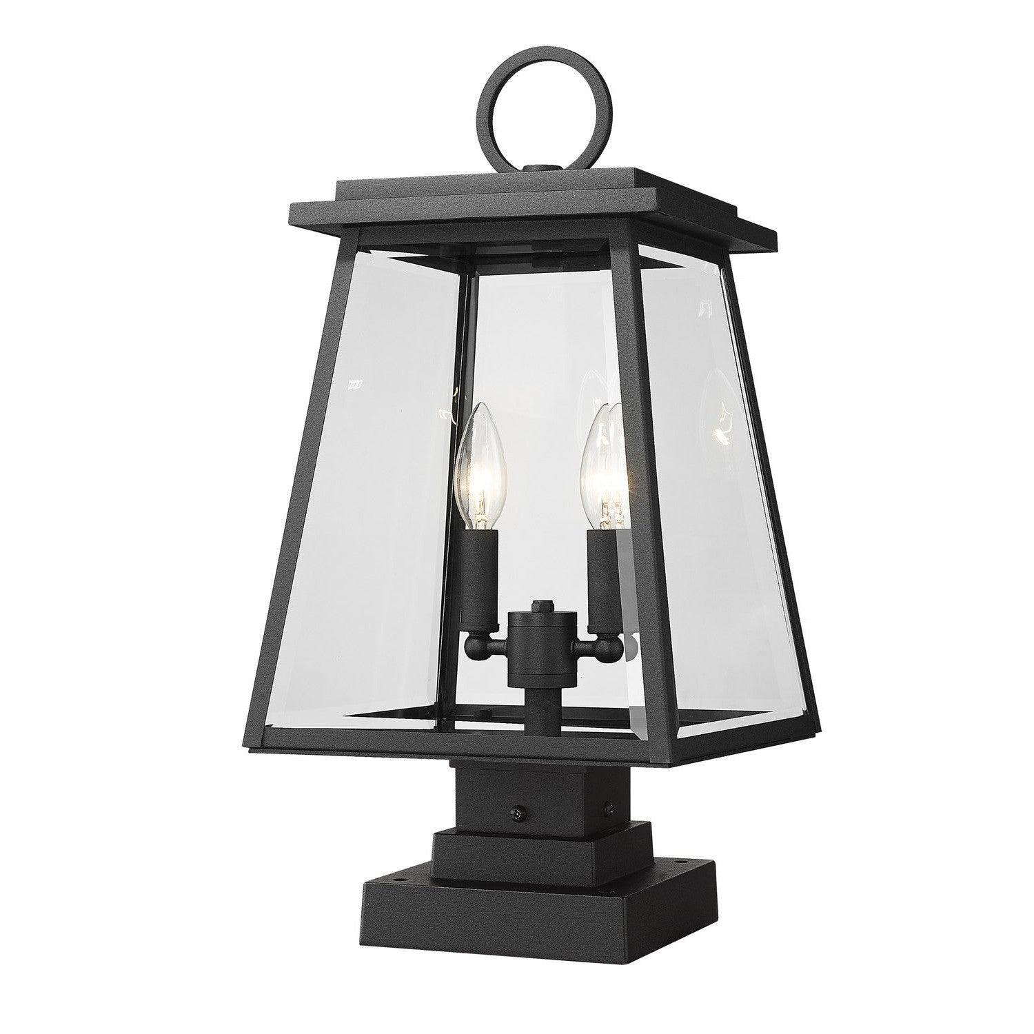 Z-Lite - 521PHMS-SQPM-BK - Two Light Outdoor Pier Mounted Fixture - Broughton - Black