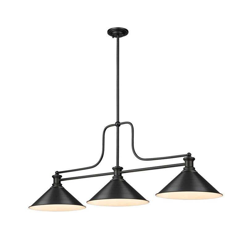Z-Lite - 725-3MB-MB15 - Three Light Billiard - Melange - Matte Black