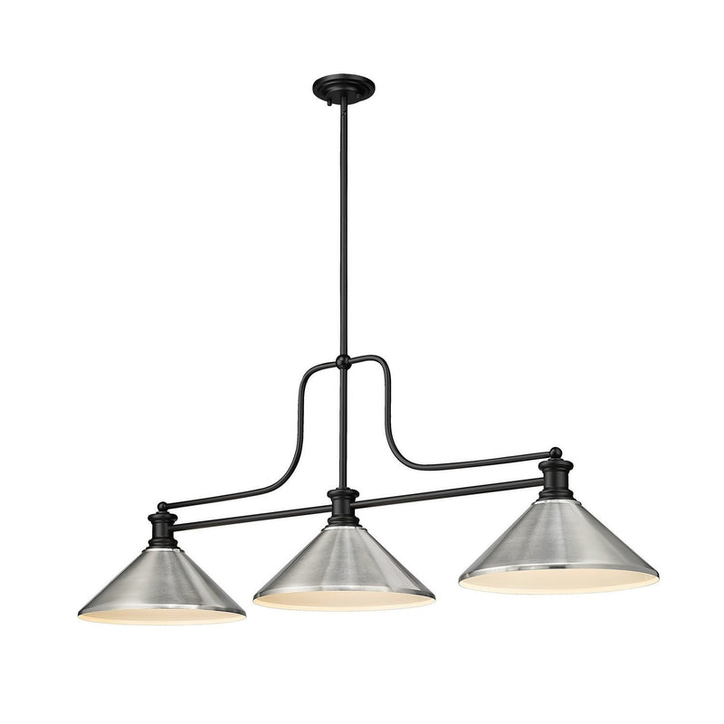 Z-Lite - 725-3MB-MBN - Three Light Billiard - Melange - Matte Black
