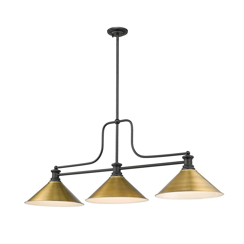 Z-Lite - 725-3MB-RB15 - Three Light Billiard - Melange - Matte Black