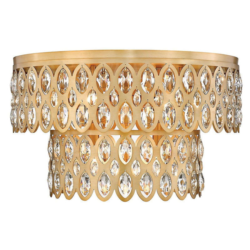 Z-Lite - 822F20-HB - Nine Light Flush Mount - Dealey - Heirloom Brass