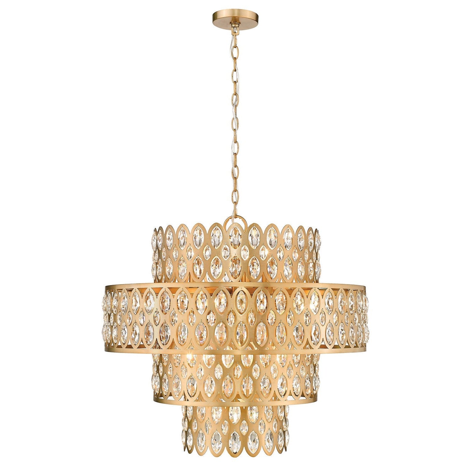 Z-Lite - 822P26-HB - 13 Light Chandelier - Dealey - Heirloom Brass