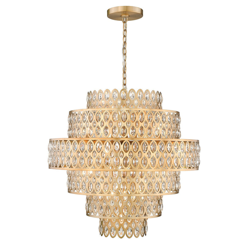 Z-Lite - 822P32-HB - 17 Light Chandelier - Dealey - Heirloom Brass