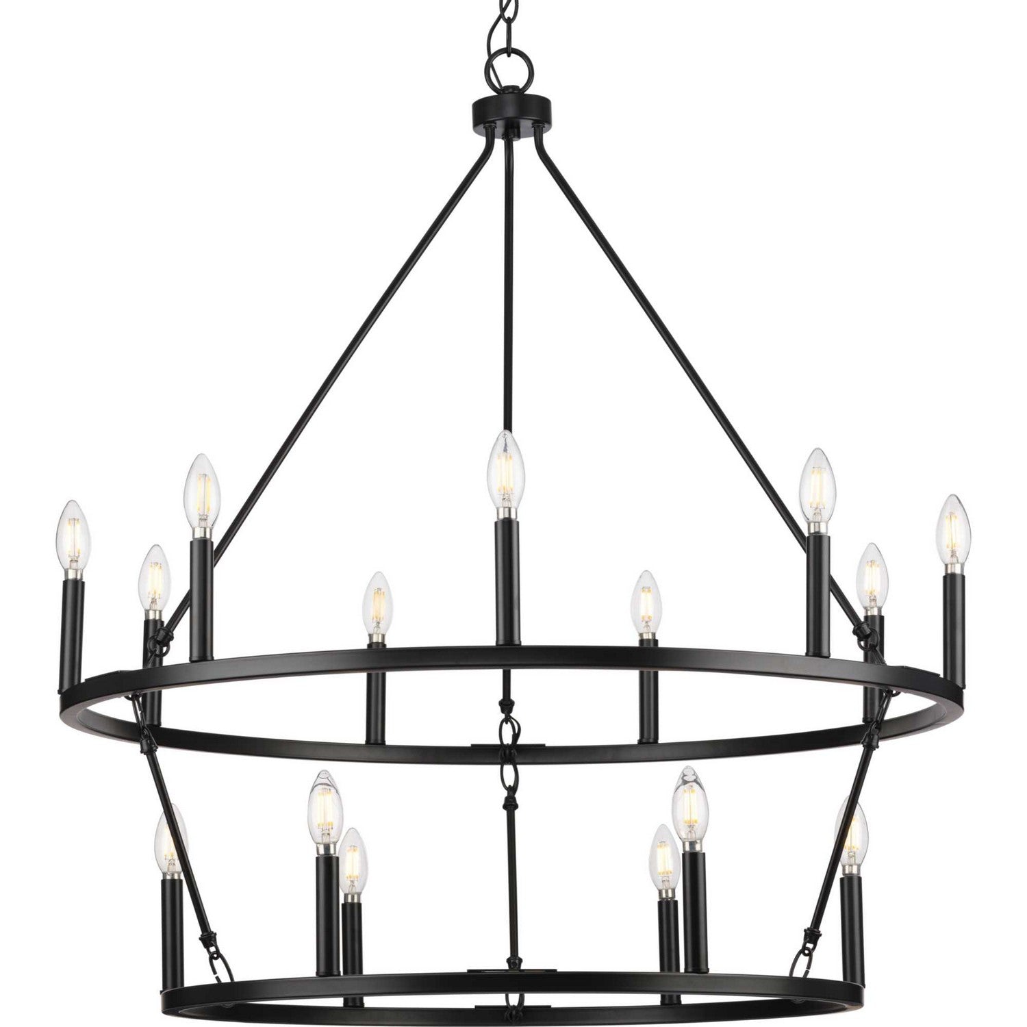 Progress Lighting - P400315-31M - 15 Light Chandelier - Gilliam - Matte Black