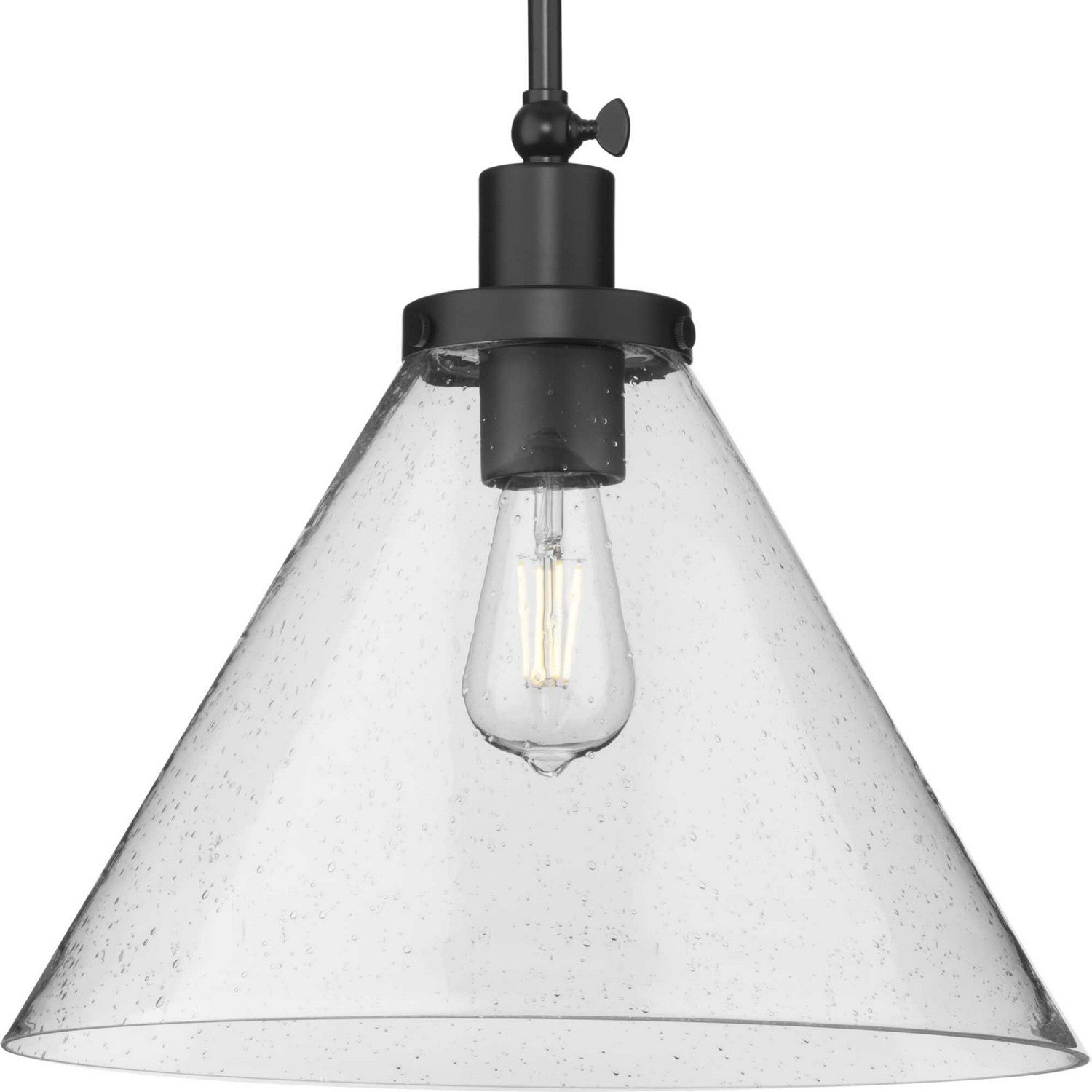 Progress Lighting - P500384-31M - One Light Pendant - Hinton - Matte Black
