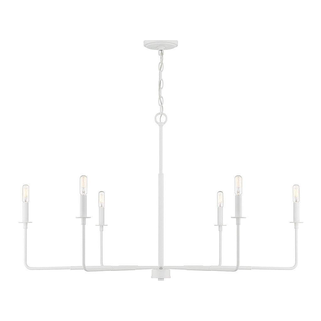 Savoy House - 1-2221-6-83 - Six Light Chandelier - Salerno - Bisque White