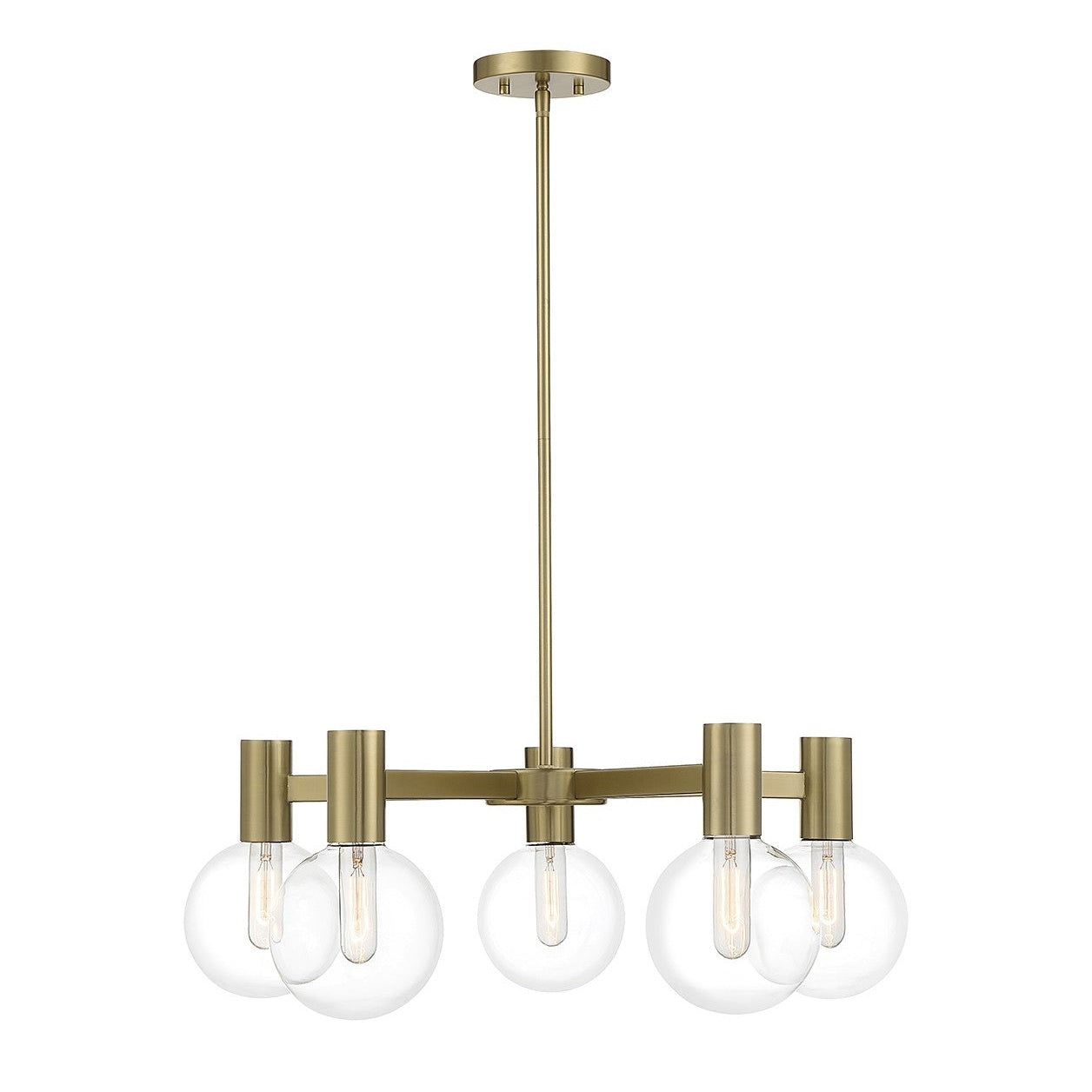 Savoy House - 1-3073-5-322 - Five Light Chandelier - Wright - Warm Brass