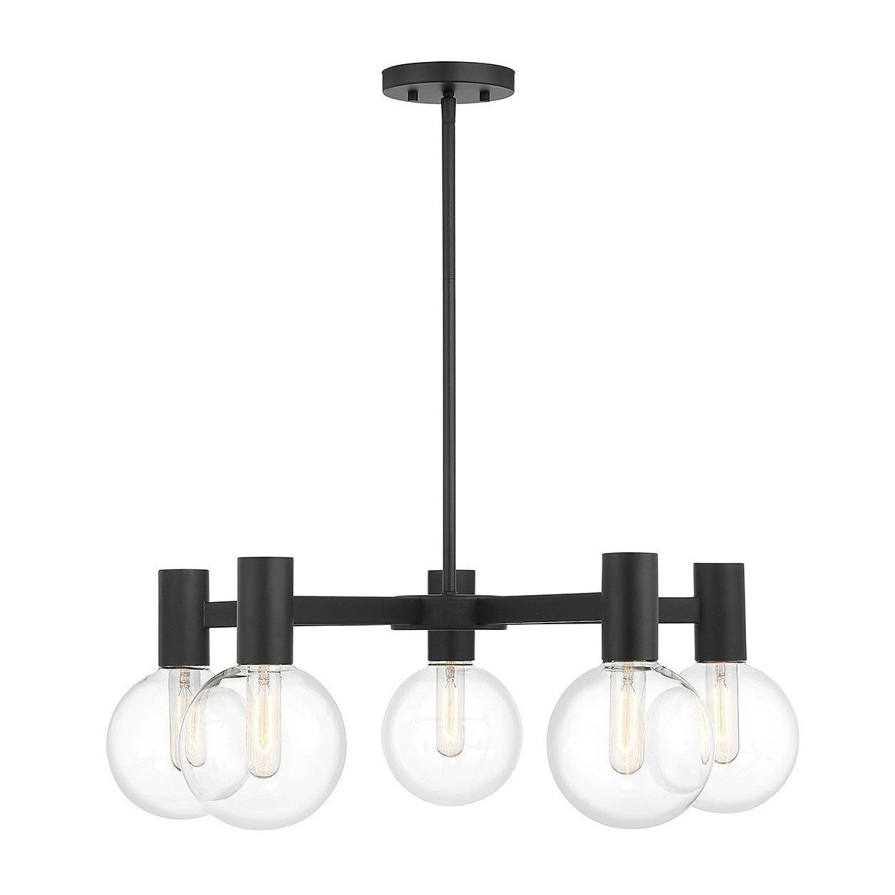 Savoy House - 1-3073-5-89 - Five Light Chandelier - Wright - Matte Black