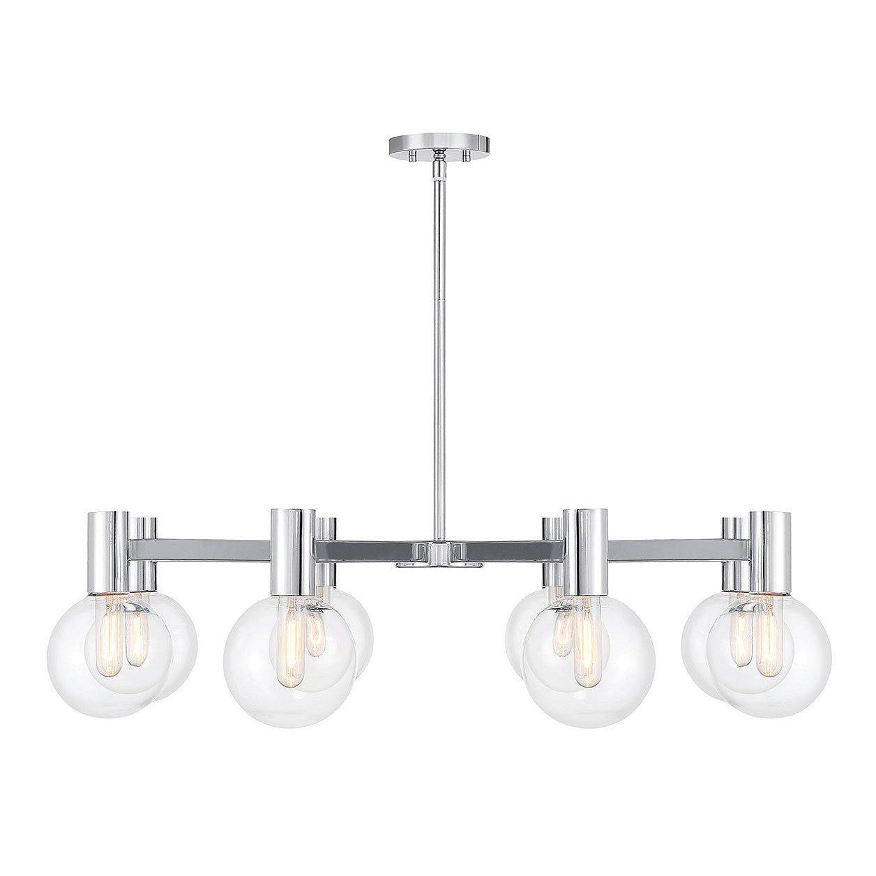 Savoy House - 1-3074-8-11 - Eight Light Chandelier - Wright - Chrome