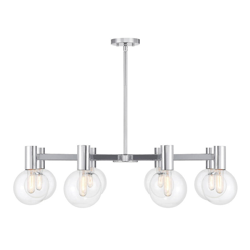 Savoy House - 1-3074-8-11 - Eight Light Chandelier - Wright - Chrome