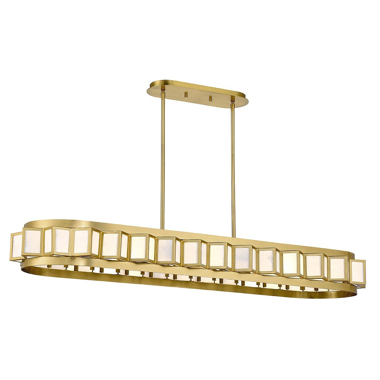 Savoy House - 1-3165-8-322 - Eight Light Linear Chandelier - Gideon - Warm Brass