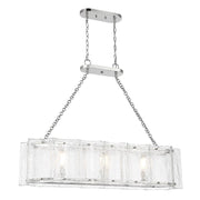 Savoy House - 1-8203-3-109 - Three Light Linear Chandelier - Genry - Polished Nickel