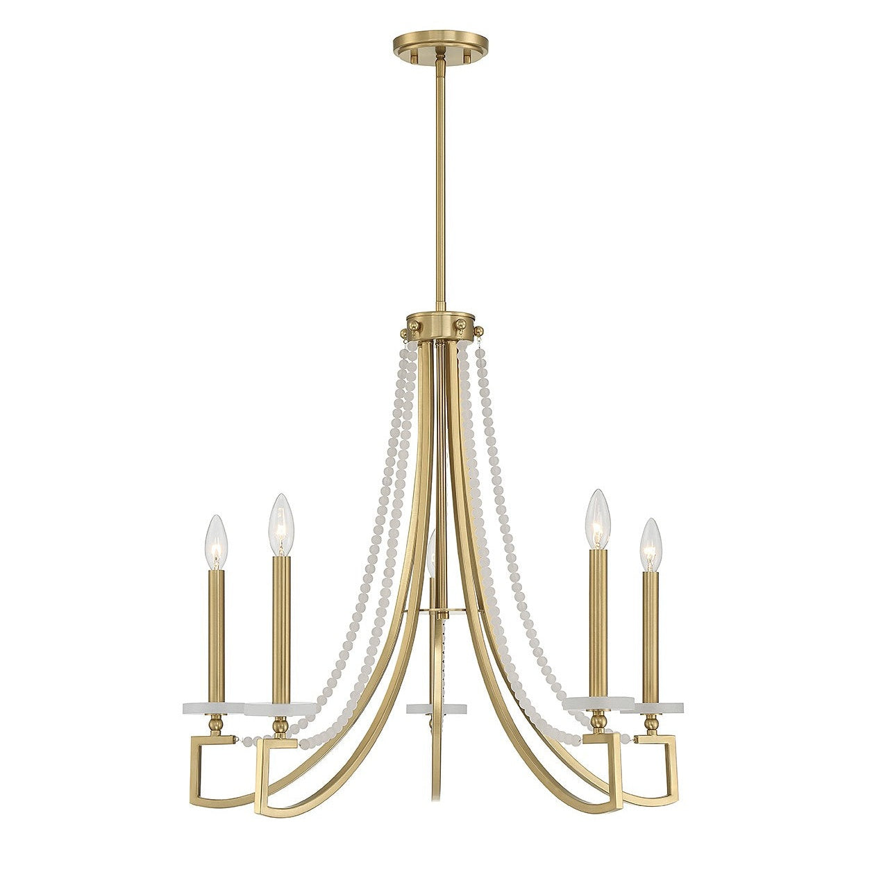 Savoy House - 1-8803-5-322 - Five Light Chandelier - Helen - Warm Brass