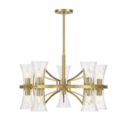 Savoy House - 1-9704-10-322 - Ten Light Chandelier - Bennington - Warm Brass