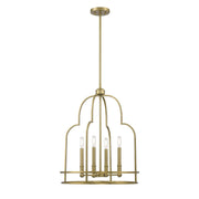 Savoy House - 3-6612-4-322 - Four Light Pendant - Diplomat - Warm Brass