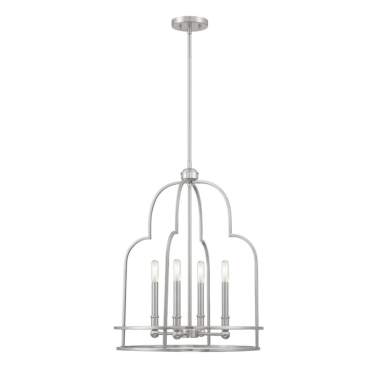 Savoy House - 3-6612-4-SN - Four Light Pendant - Diplomat - Satin Nickel