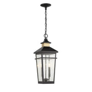 Savoy House - 5-717-143 - Two Light Outdoor Hanging Lantern - Kingsley - Matte Black with Warm Brass