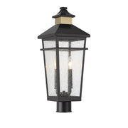 Savoy House - 5-718-143 - Two Light Outdoor Post Lantern - Kingsley - Matte Black with Warm Brass