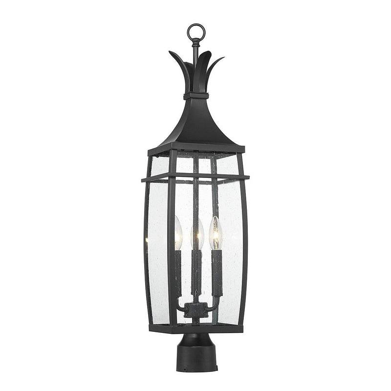 Savoy House - 5-769-BK - Three Light Outdoor Post Lantern - Montpelier - Matte Black