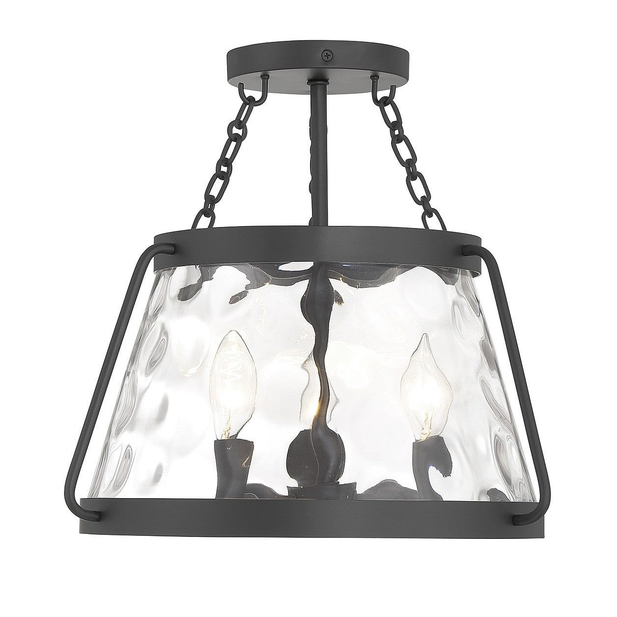 Savoy House - 6-1802-3-89 - Three Light Semi-Flush Mount - Crawford - Matte Black