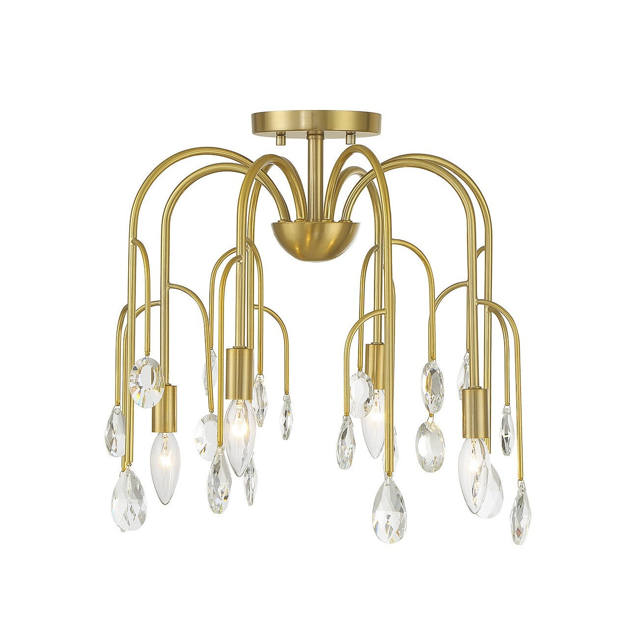 Savoy House - 6-6684-4-127 - Four Light Convertible Semi-Flush or Pendant - Anholt - Noble Brass