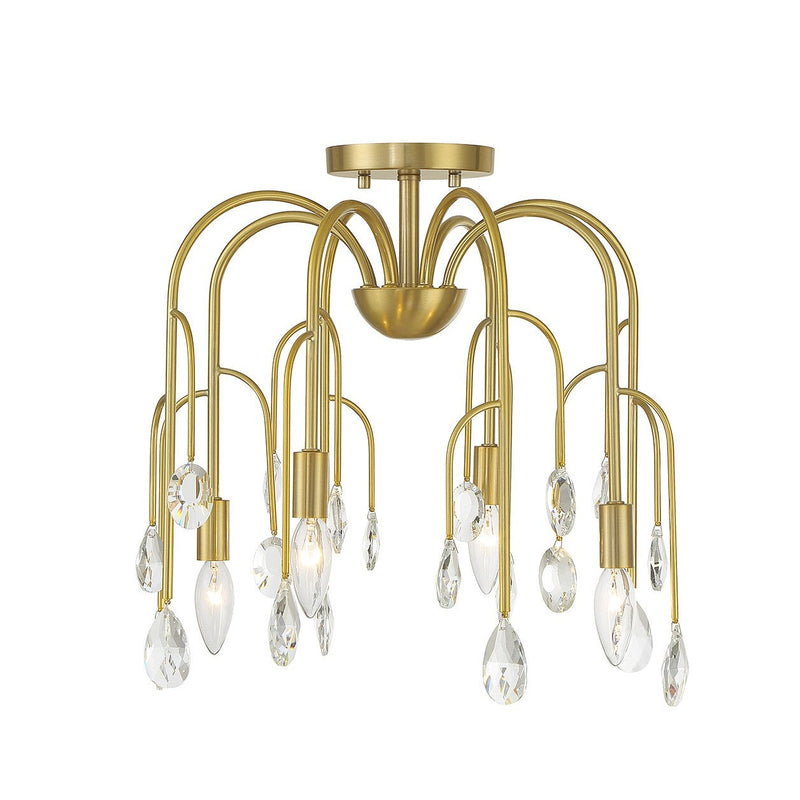 Savoy House - 6-6684-4-127 - Four Light Convertible Semi-Flush or Pendant - Anholt - Noble Brass