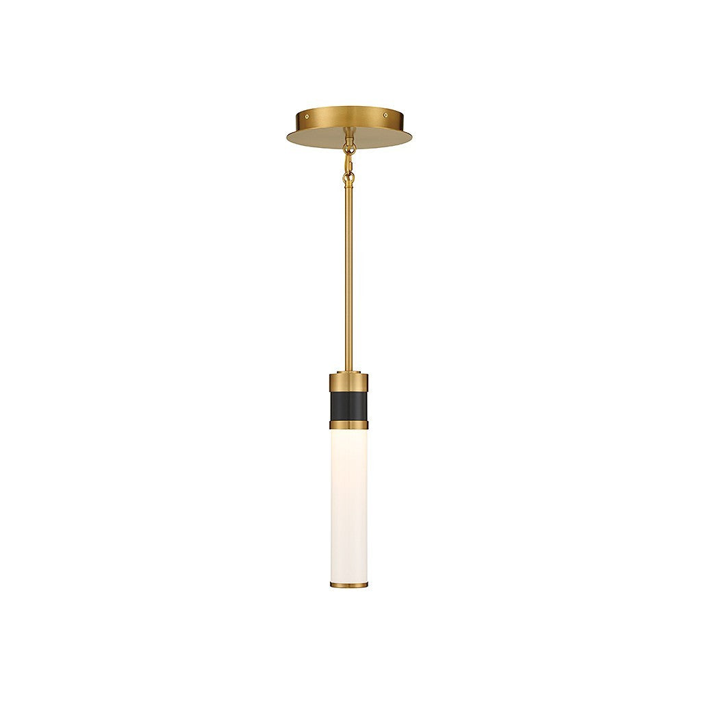 Savoy House - 7-1643-1-143 - LED Mini Pendant - Abel - Matte Black with Warm Brass