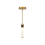 Savoy House - 7-1643-1-143 - LED Mini Pendant - Abel - Matte Black with Warm Brass