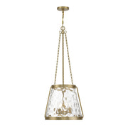 Savoy House - 7-1804-4-322 - Four Light Pendant - Crawford - Warm Brass