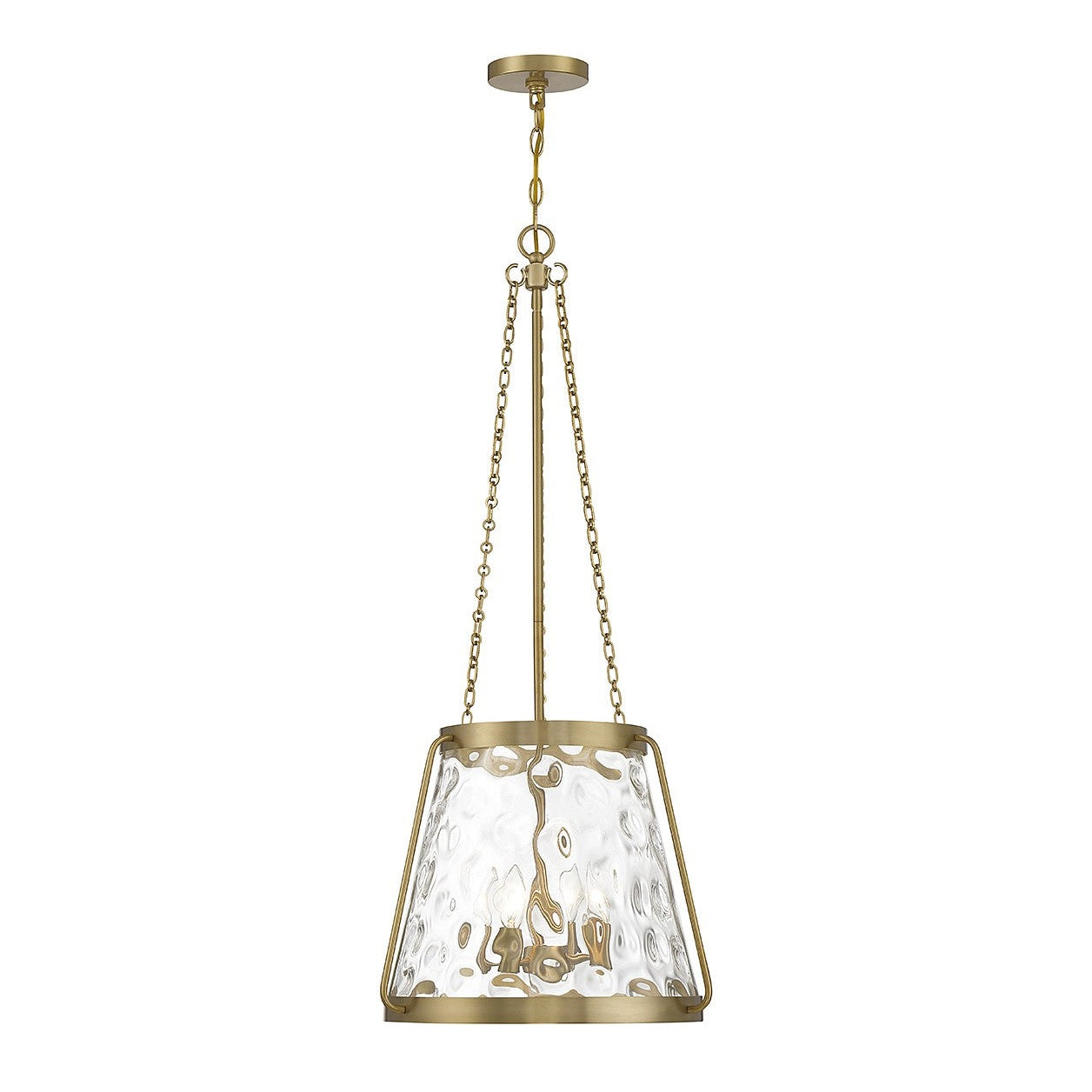 Savoy House - 7-1804-4-322 - Four Light Pendant - Crawford - Warm Brass