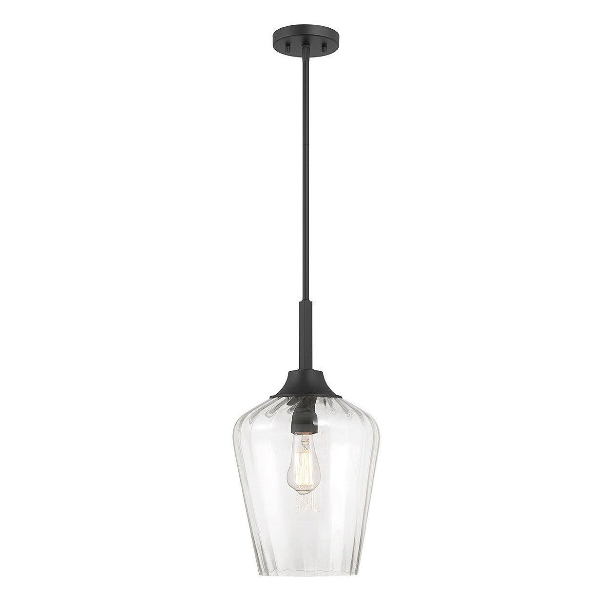 Savoy House - 7-3390-1-89 - One Light Pendant - Carlton - Matte Black
