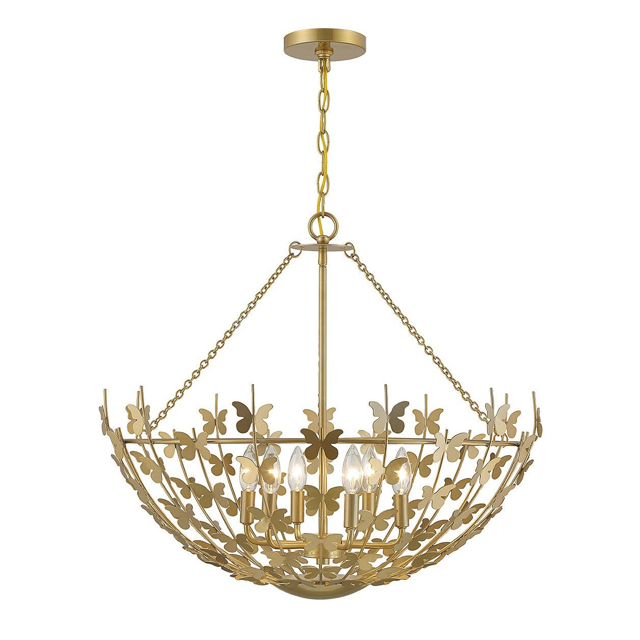 Savoy House - 7-4199-6-171 - Six Light Pendant - Birch - Burnished Brass