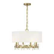 Savoy House - 7-4366-4-322 - Four Light Pendant - Dahlia - Warm Brass