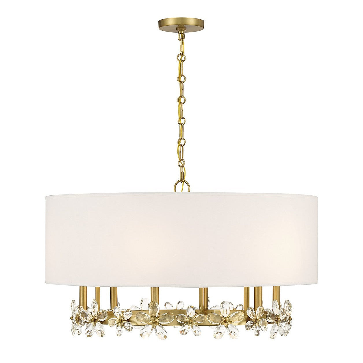 Savoy House - 7-4368-6-322 - Six Light Pendant - Dahlia - Warm Brass