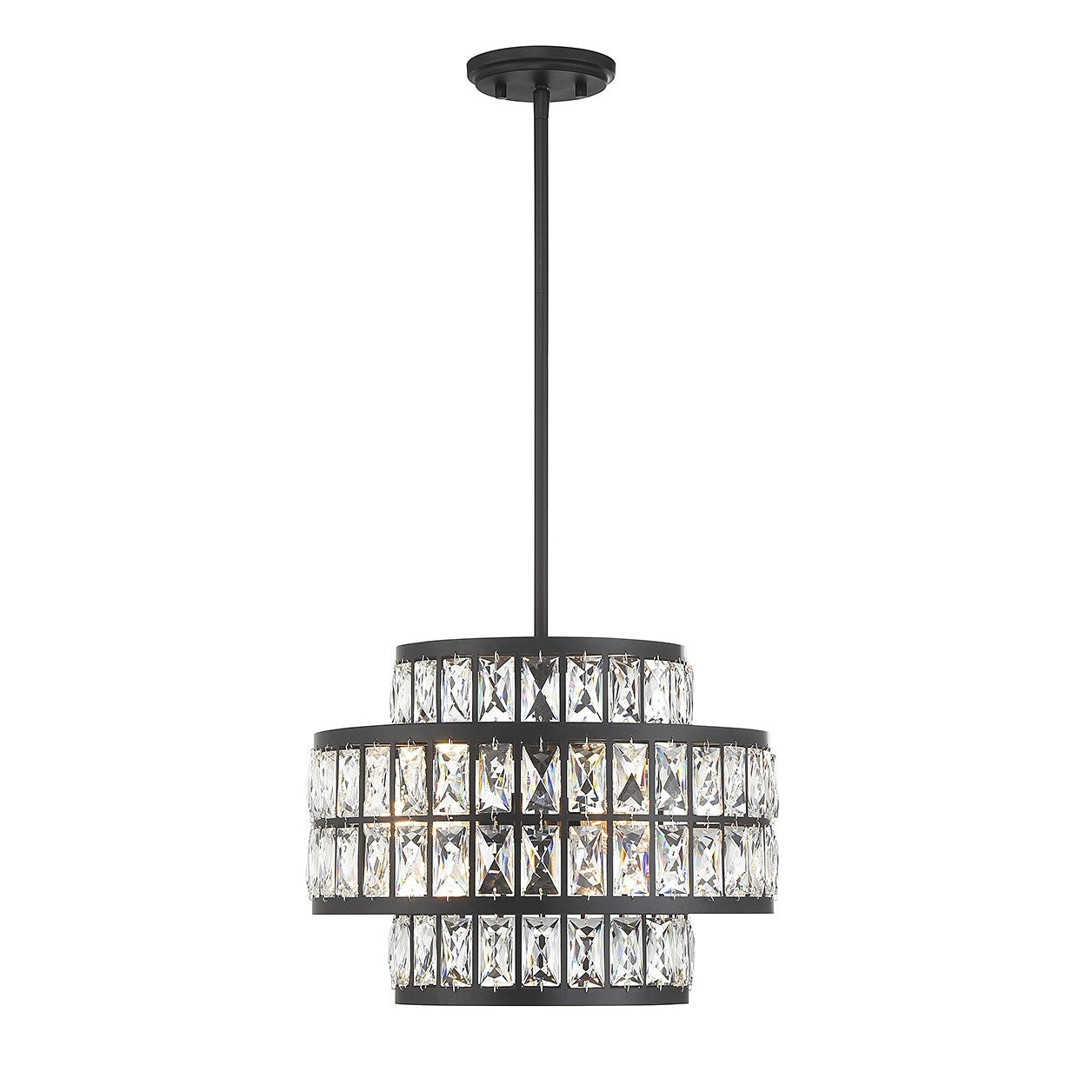 Savoy House - 7-9044-3-89 - Three Light Pendant - Renzo - Matte Black