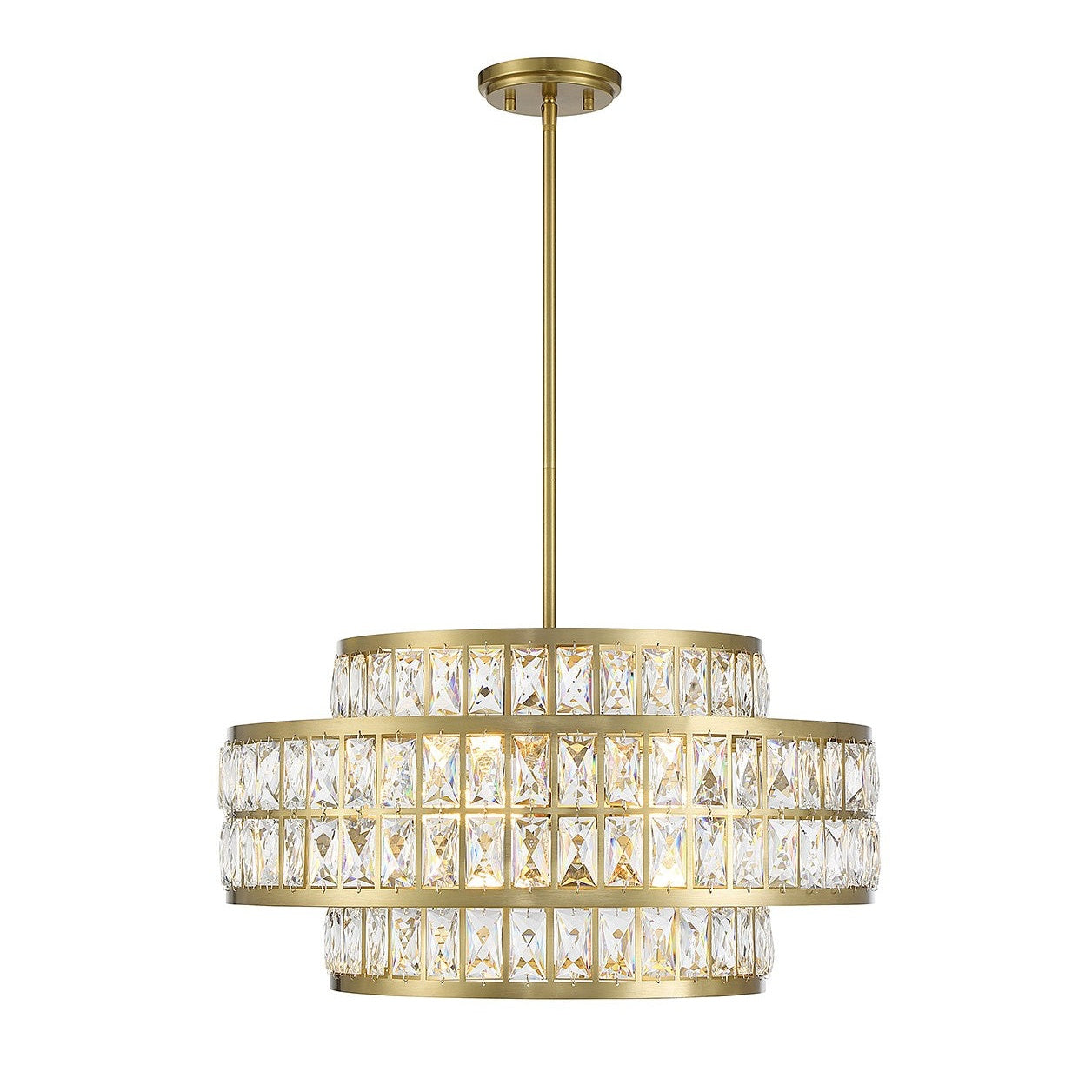 Savoy House - 7-9046-4-322 - Four Light Pendant - Renzo - Warm Brass