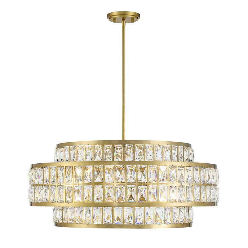 Savoy House - 7-9048-6-322 - Six Light Pendant - Renzo - Warm Brass