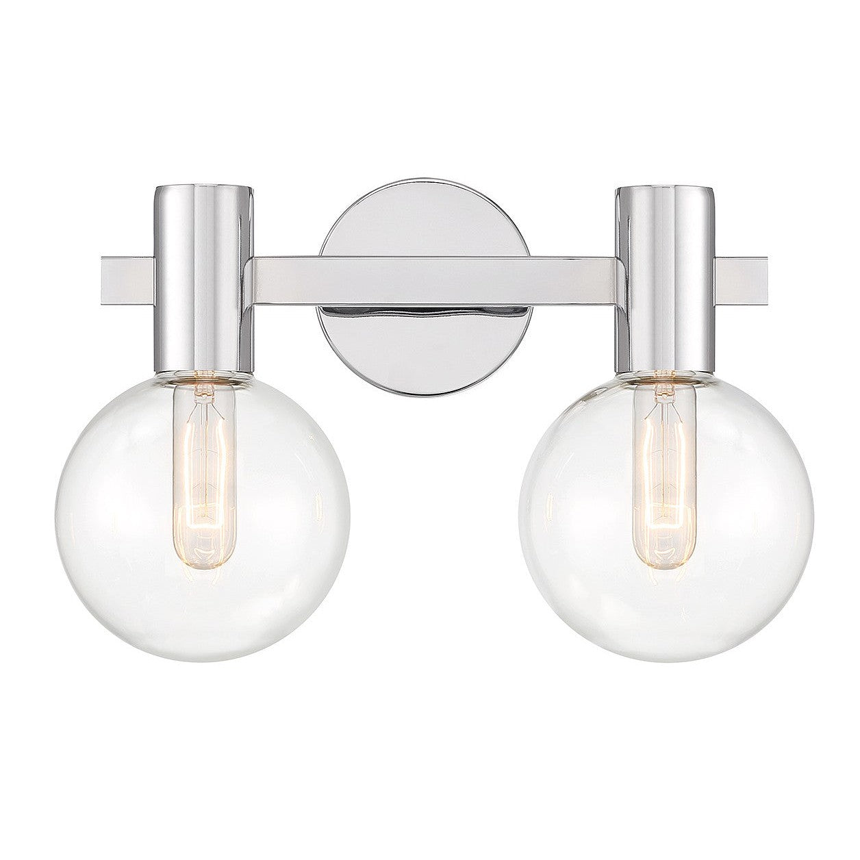 Savoy House - 8-3076-2-11 - Two Light Bathroom Vanity - Wright - Chrome