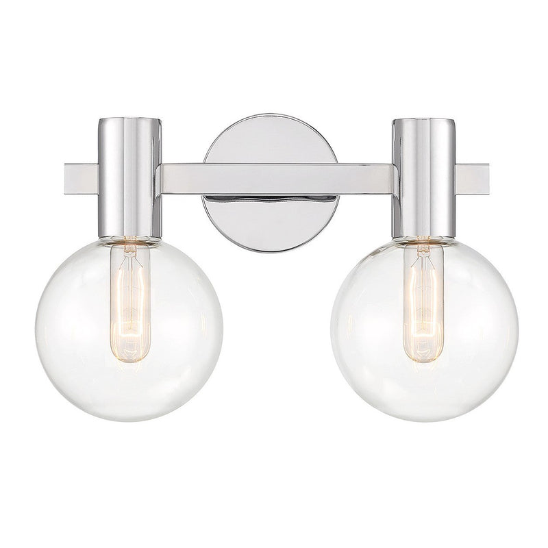 Savoy House - 8-3076-2-11 - Two Light Bathroom Vanity - Wright - Chrome