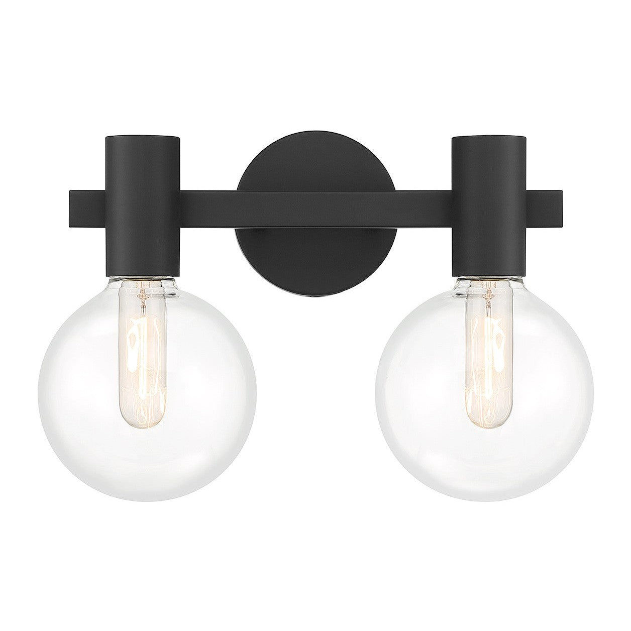 Savoy House - 8-3076-2-BK - Two Light Bathroom Vanity - Wright - Matte Black