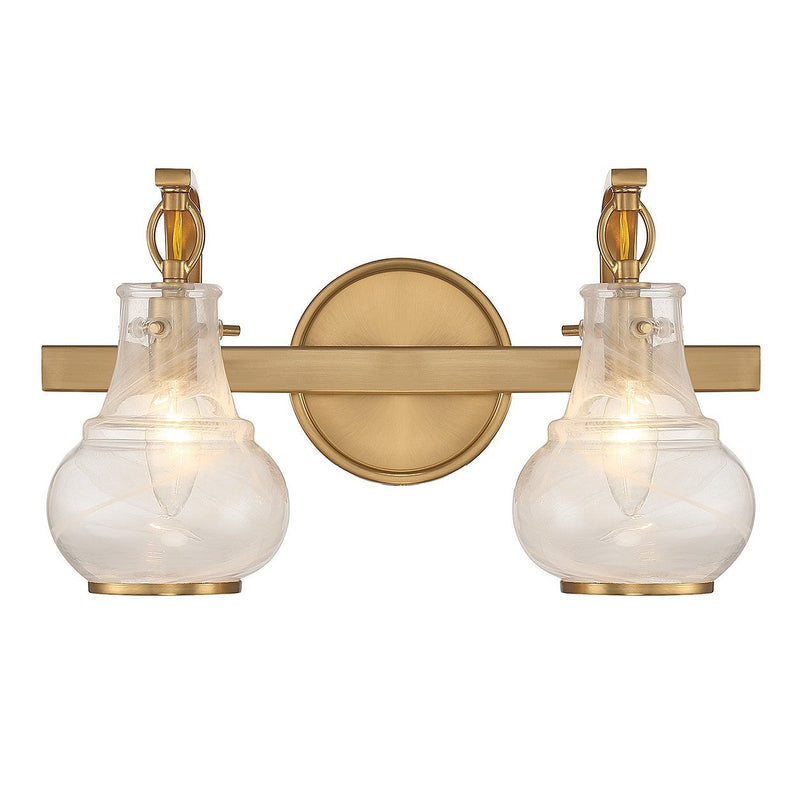 Savoy House - 8-4417-2-322 - Two Light Bathroom Vanity - Adams - Warm Brass