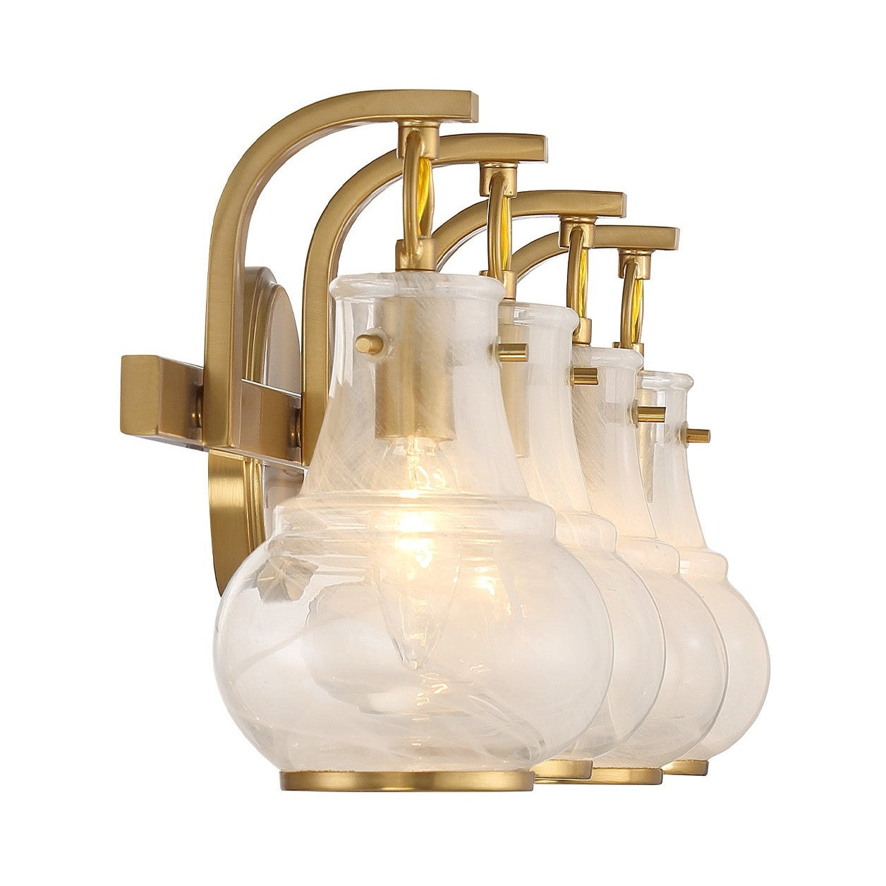 Savoy House - 8-4417-4-322 - Four Light Bathroom Vanity - Adams - Warm Brass