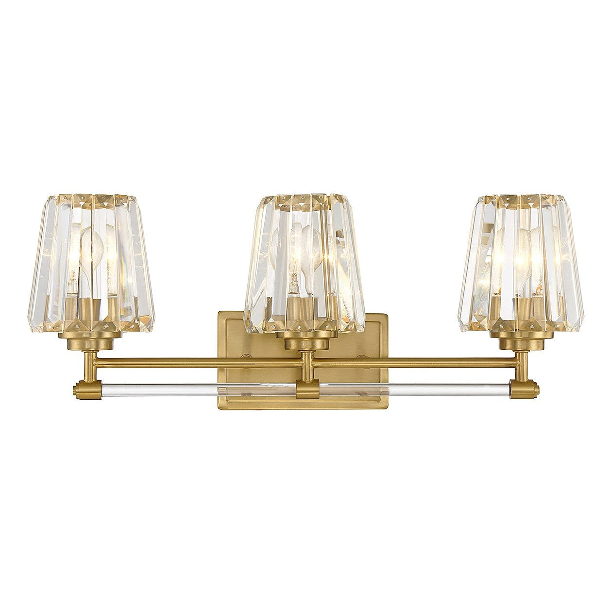 Savoy House - 8-6001-3-322 - Three Light Bathroom Vanity - Garnet - Warm Brass