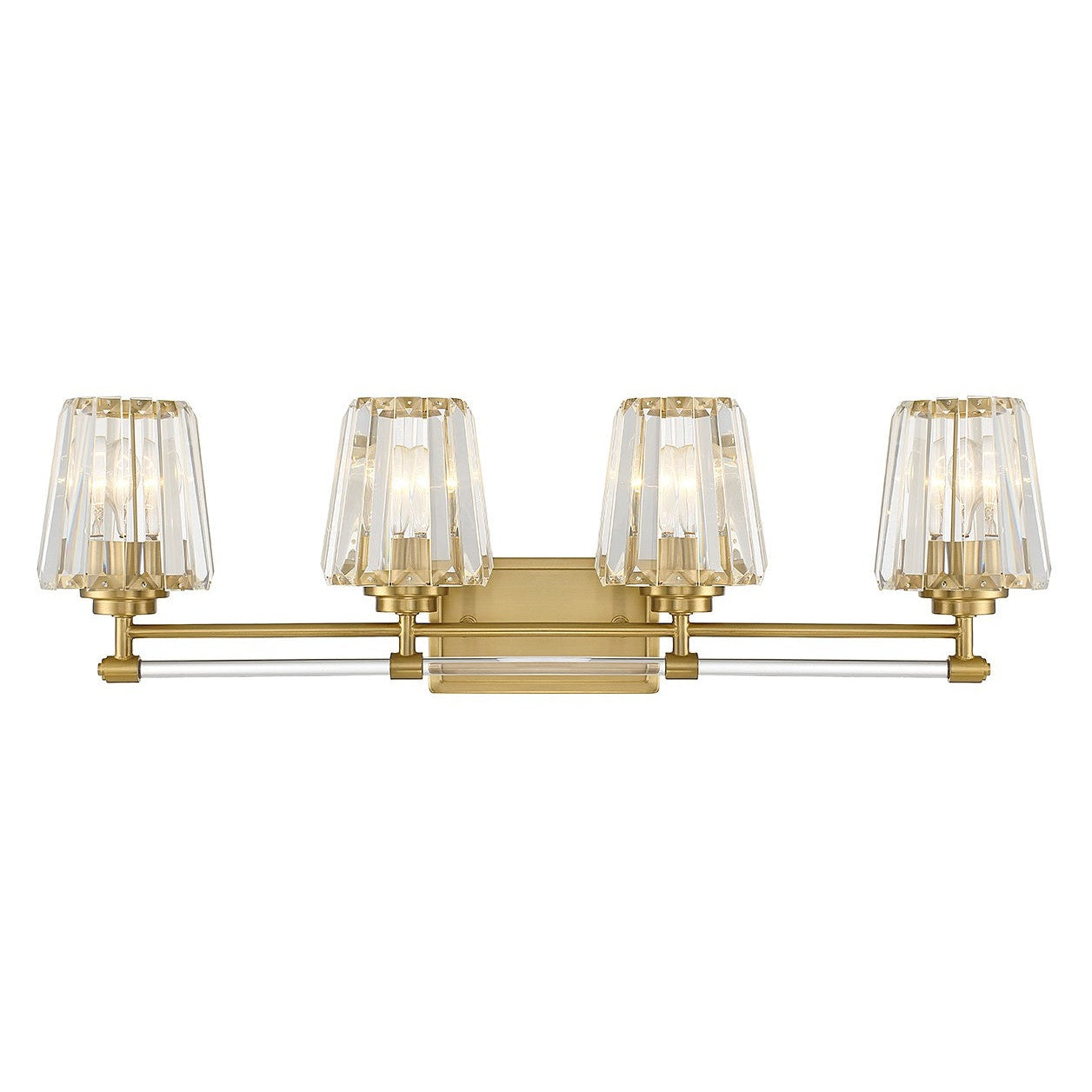 Savoy House - 8-6001-4-322 - Four Light Bathroom Vanity - Garnet - Warm Brass