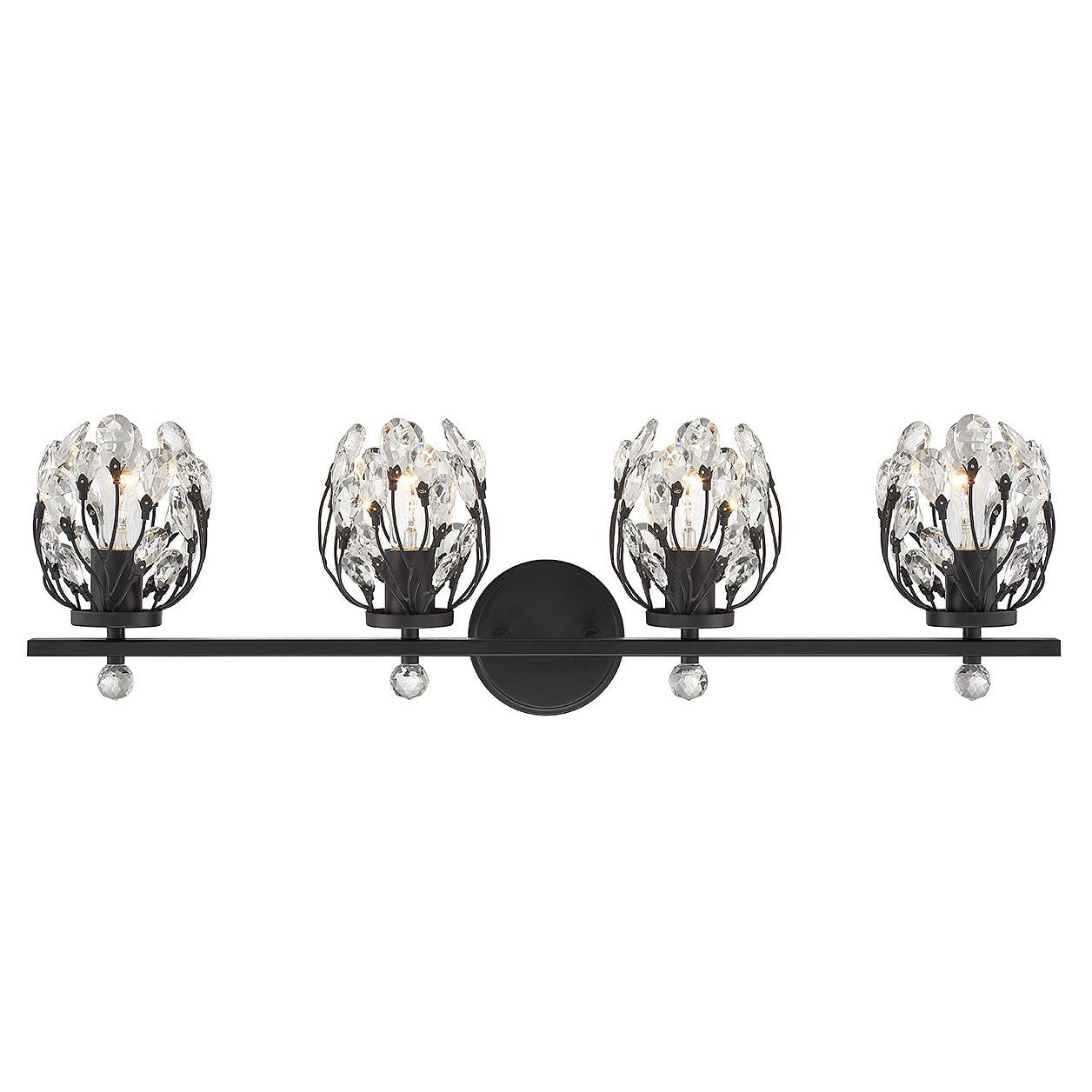 Savoy House - 8-6601-4-BK - Four Light Bathroom Vanity - Moreno - Matte Black