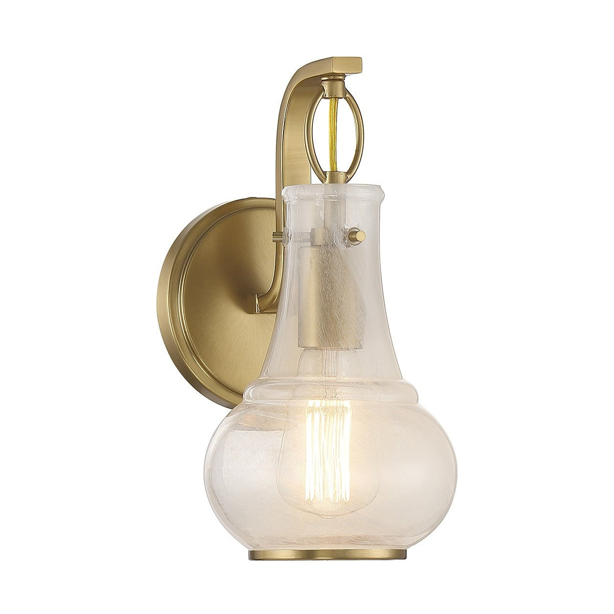 Savoy House - 9-4417-1-322 - One Light Wall Sconce - Adams - Warm Brass