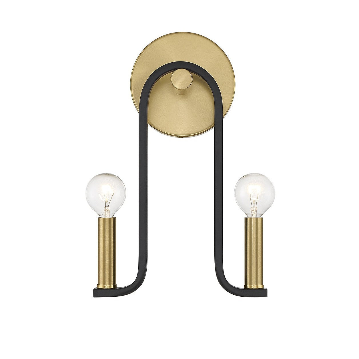 Savoy House - 9-5531-2-143 - Two Light Wall Sconce - Archway - Matte Black with Warm Brass